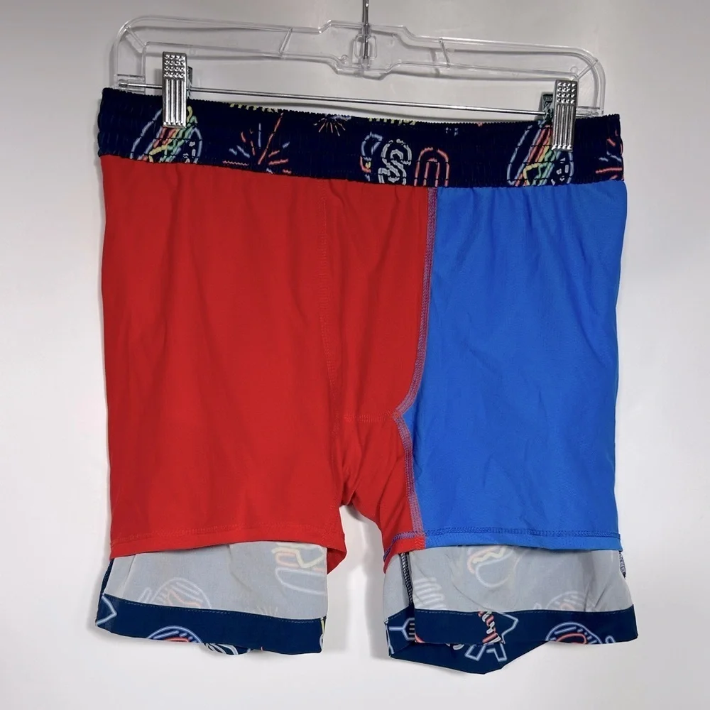 Chubbies The Neon Lights Classic Swim Trunk Size M Navy Graphic